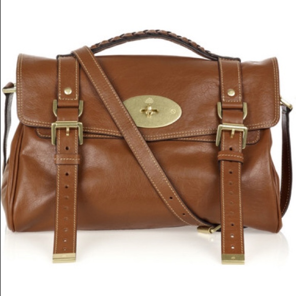 Mulberry Alexa Oak Soft Buffalo Leather Satchel